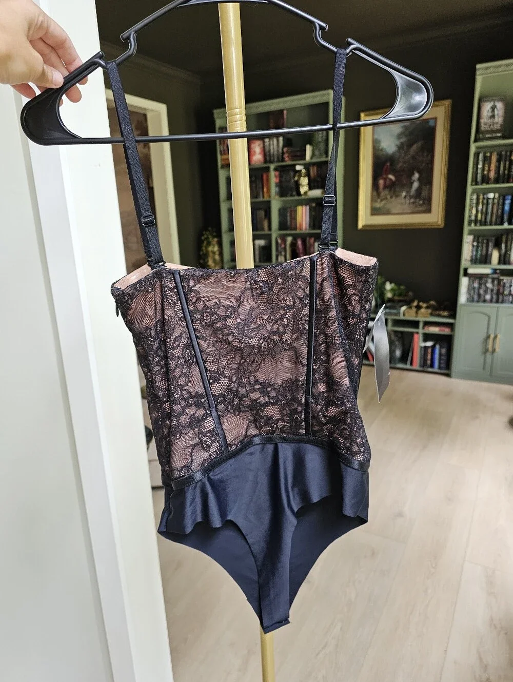 NWT - CAMI NYC x REVOLVE Bianca Silk Floral Lace Bustier Corset Bodysuit